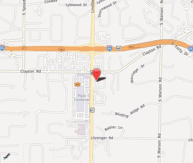Location Map: 1588 S. Lindbergh Blvd St. Louis, MO 63131