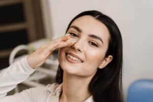 Woman after nasal obstruction treatment in St. Louis, MO